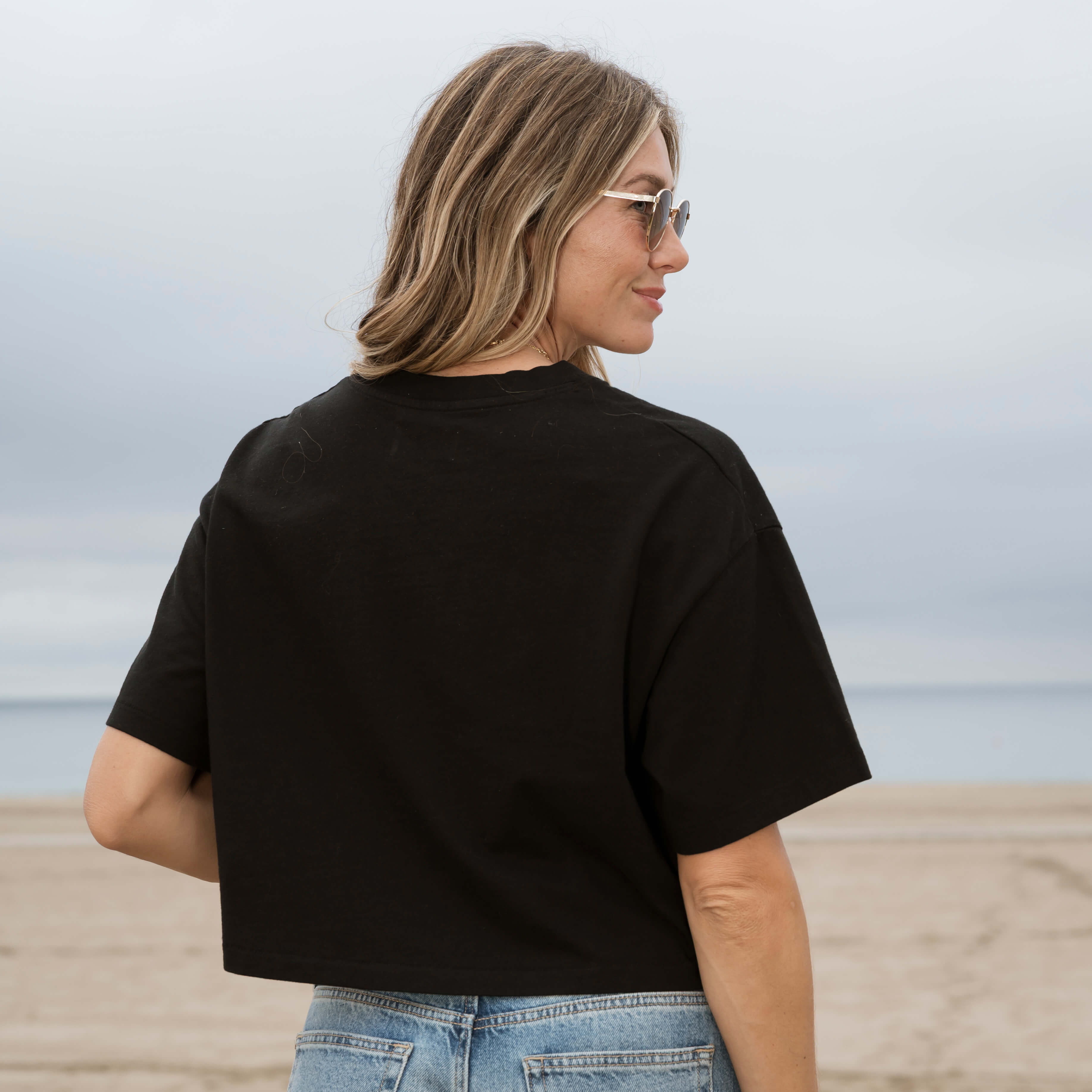 Womens Boxy Crop Heavyweight Tee