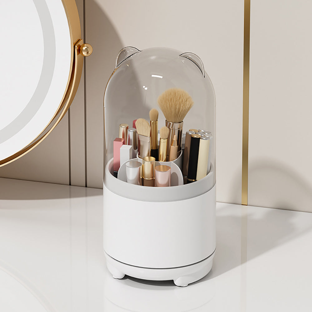 360° Rotating Makeup Brush Storage