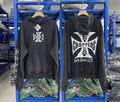 West Coast Choppers Vintage Washed Black Front‑Back Cross Graphic Pullover Hoodie
