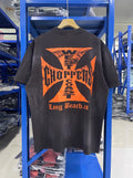 West Coast Choppers Vintage Washed Black Orange Cross Graphic sweatshirt