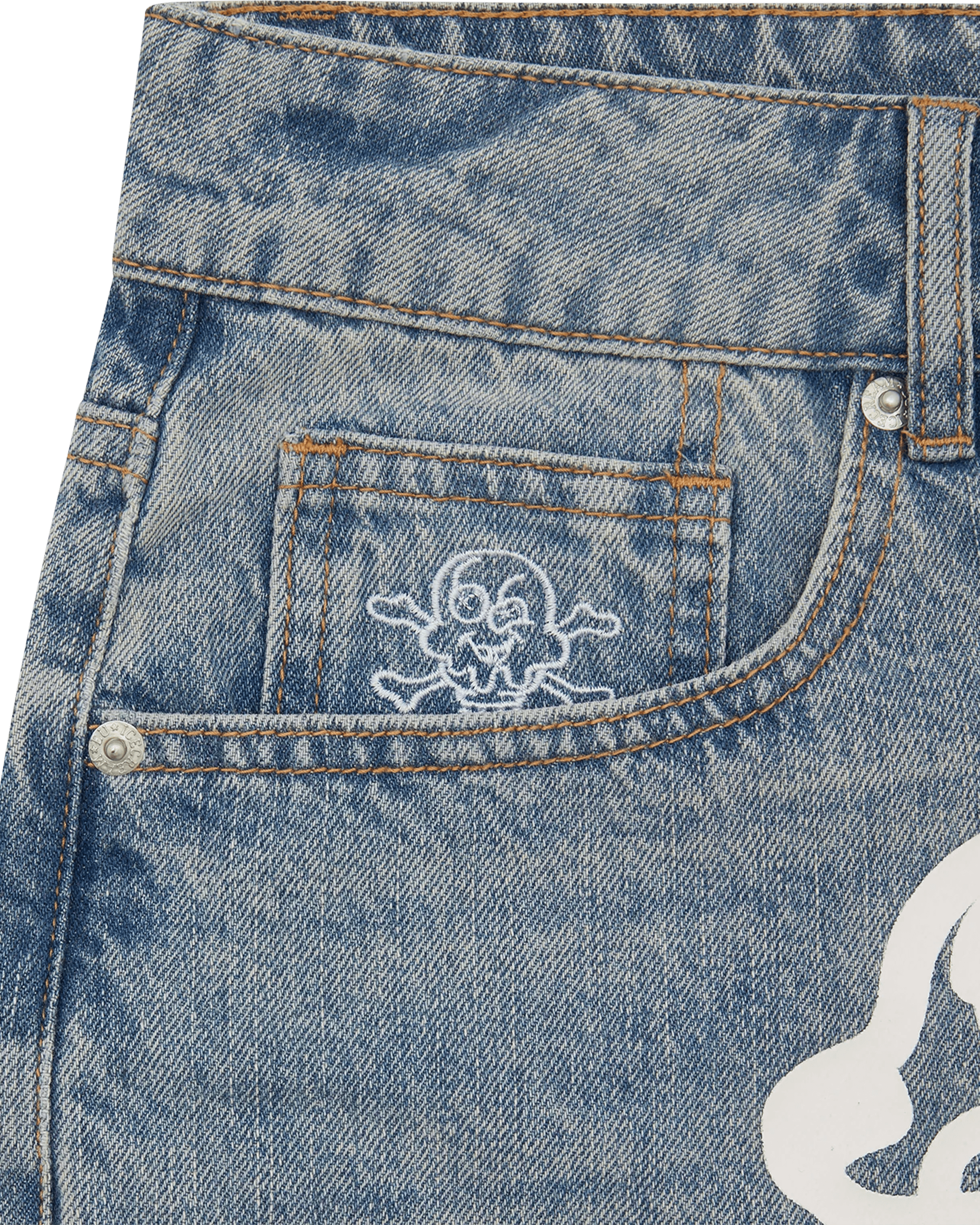 Running Dog Denim Shorts